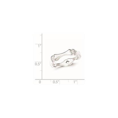 Sterlingsilber Poliert Bone Ring (size 8 Nur)