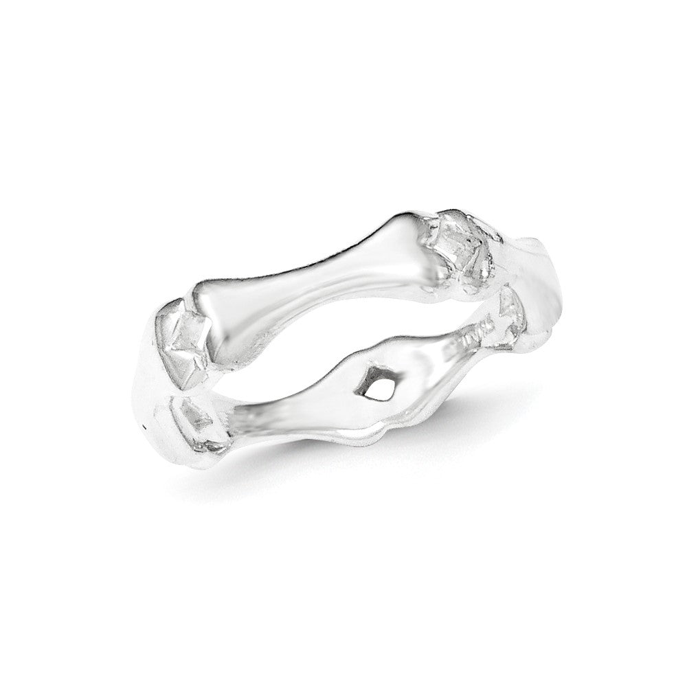 Sterlingsilber Poliert Bone Ring (size 8 Nur)