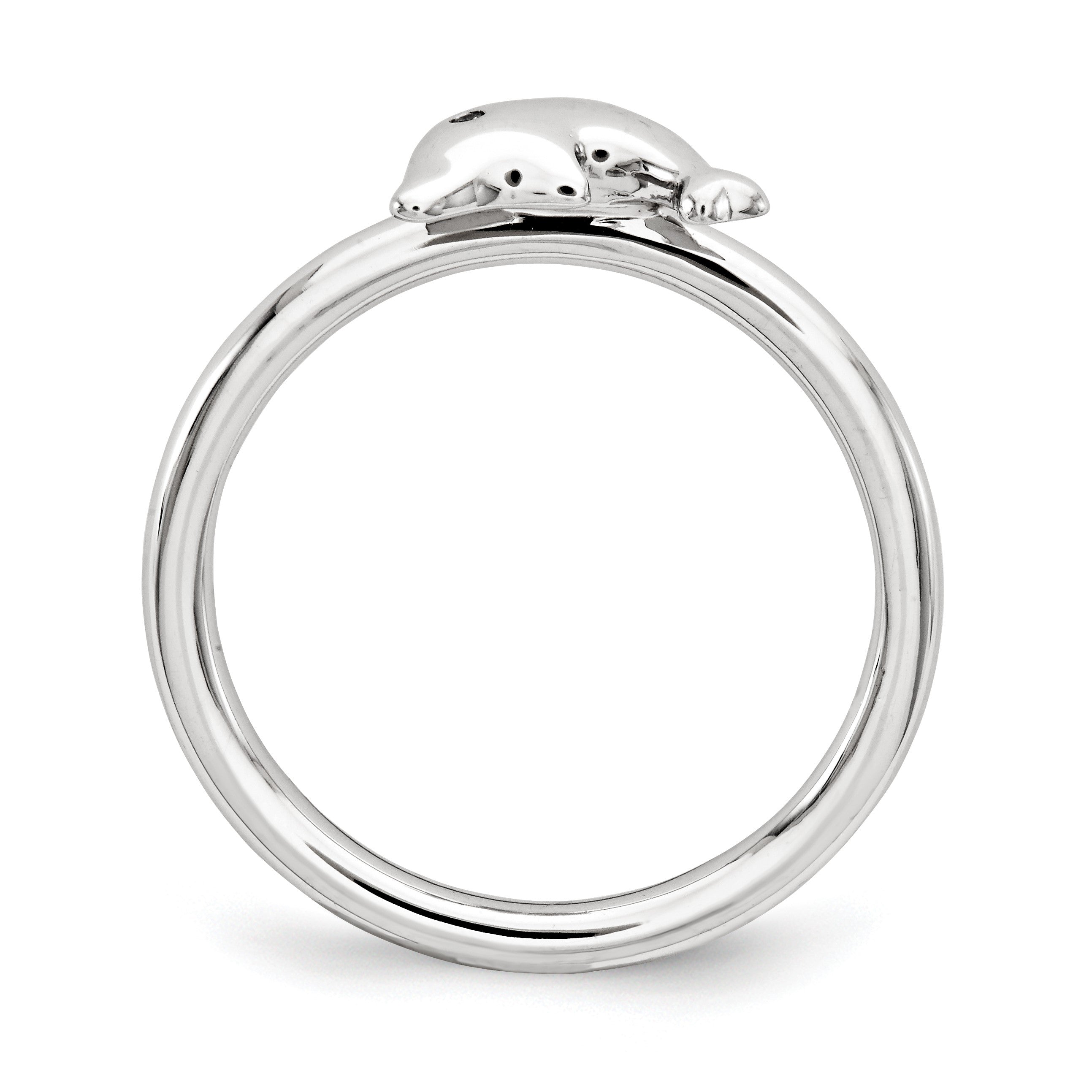 Sterlingsilber Zirkonia Delfin Ring