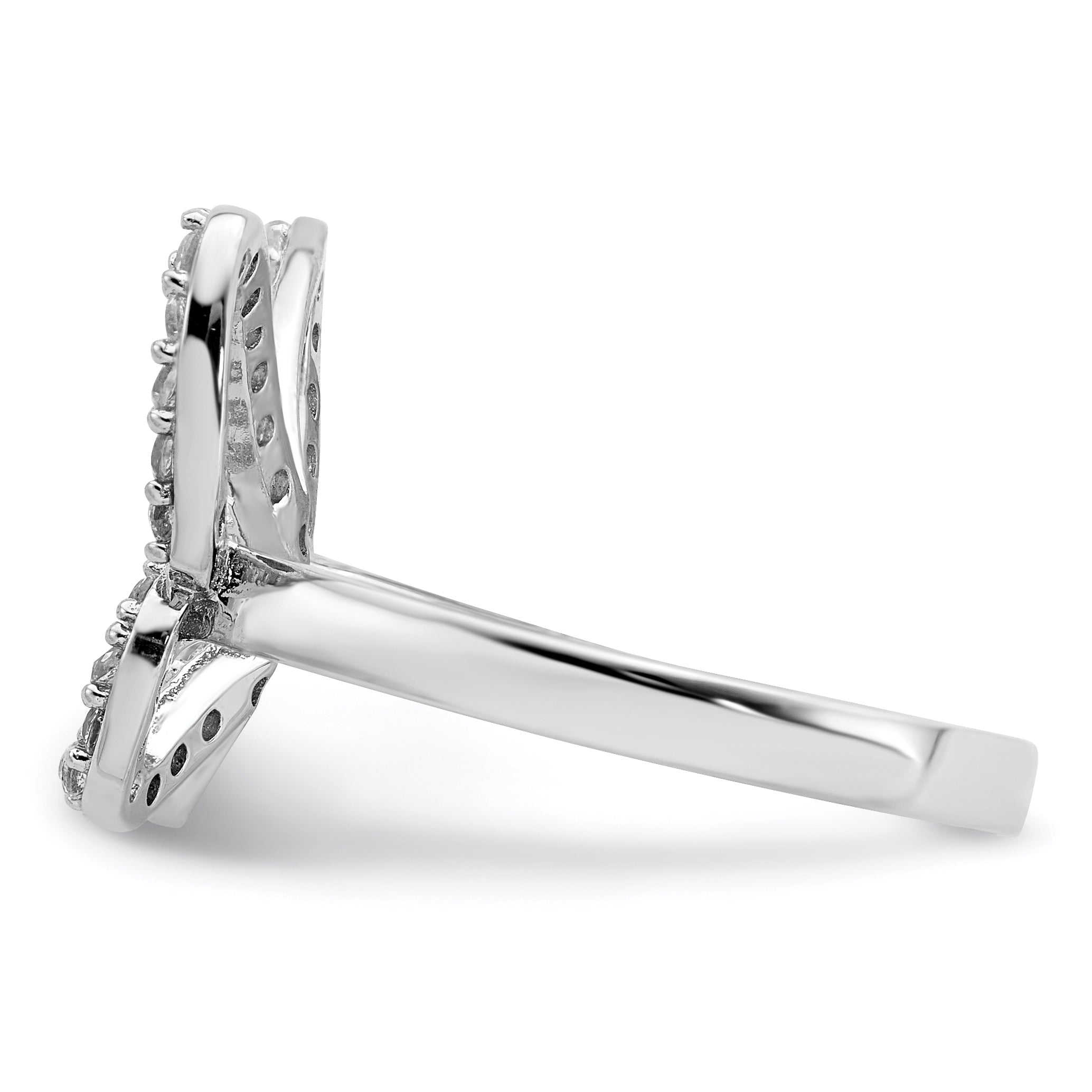 Sterlingsilber Rhodiniert Zirkonia Schmetterling Ring