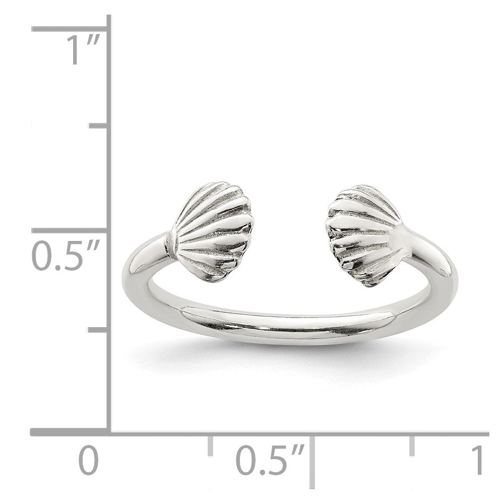 Sterlingsilber Muschel Ring