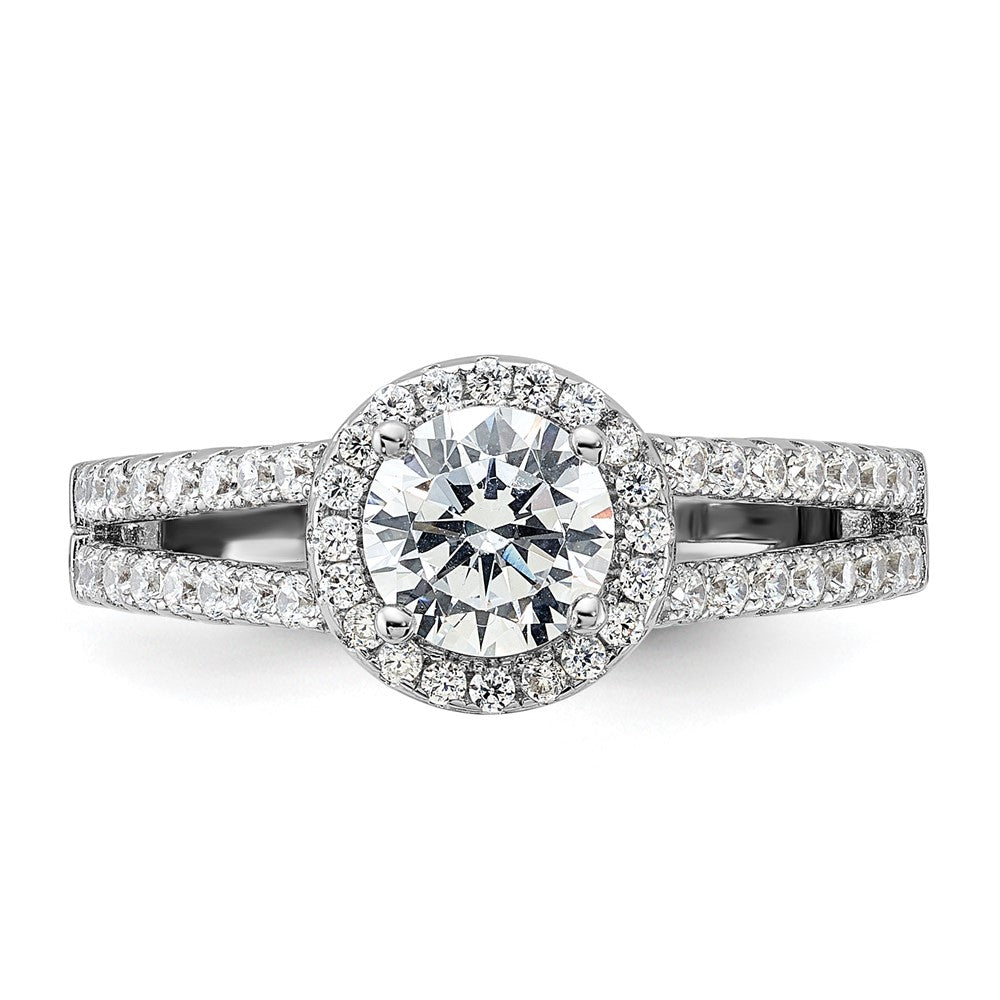 Sterlingsilber Rhodiniert & Zirkonia Ring