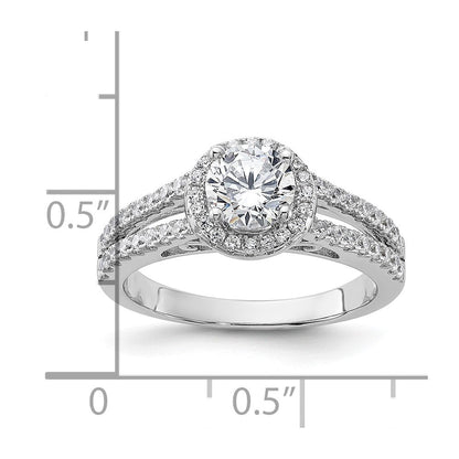 Sterlingsilber Rhodiniert & Zirkonia Ring