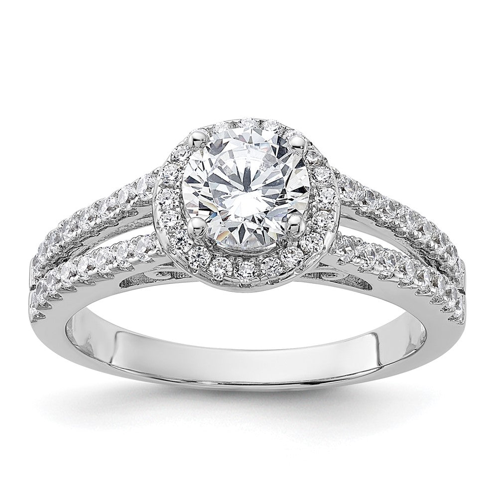 Sterlingsilber Rhodiniert & Zirkonia Ring
