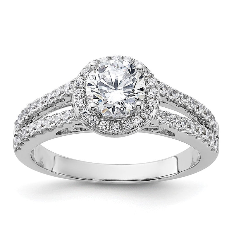 Sterlingsilber Rhodiniert & Zirkonia Ring