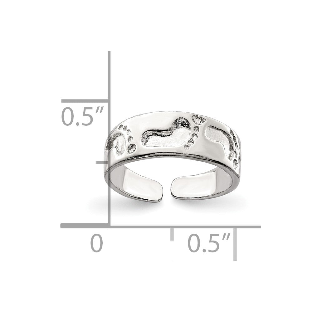 Sterlingsilber Foot Druck Zehenring