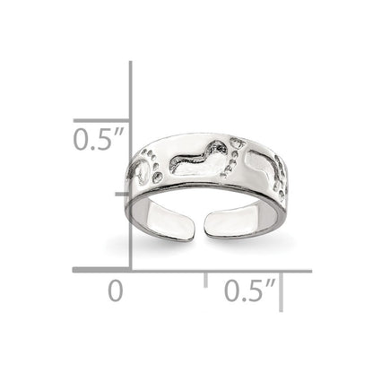Sterlingsilber Foot Druck Zehenring