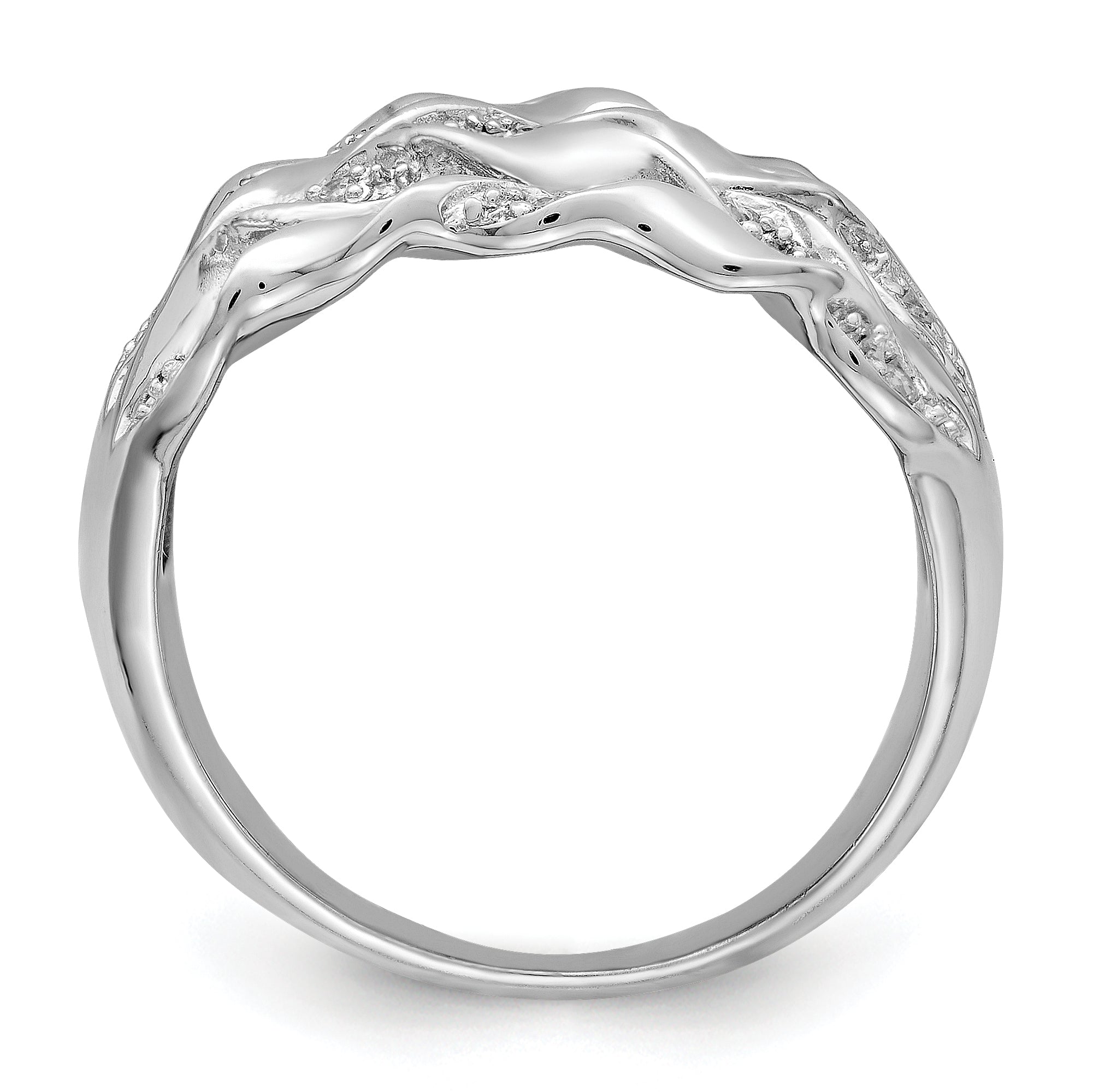 Sterlingsilber Rhodiniert Zirkonia Ring