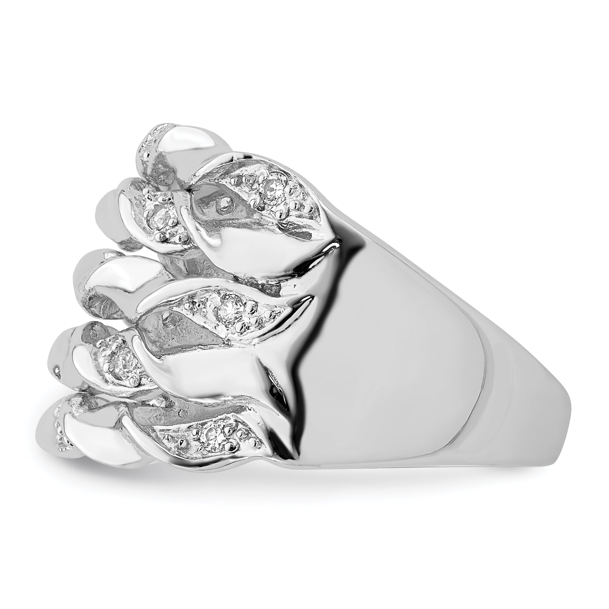 Sterlingsilber Rhodiniert Zirkonia Ring