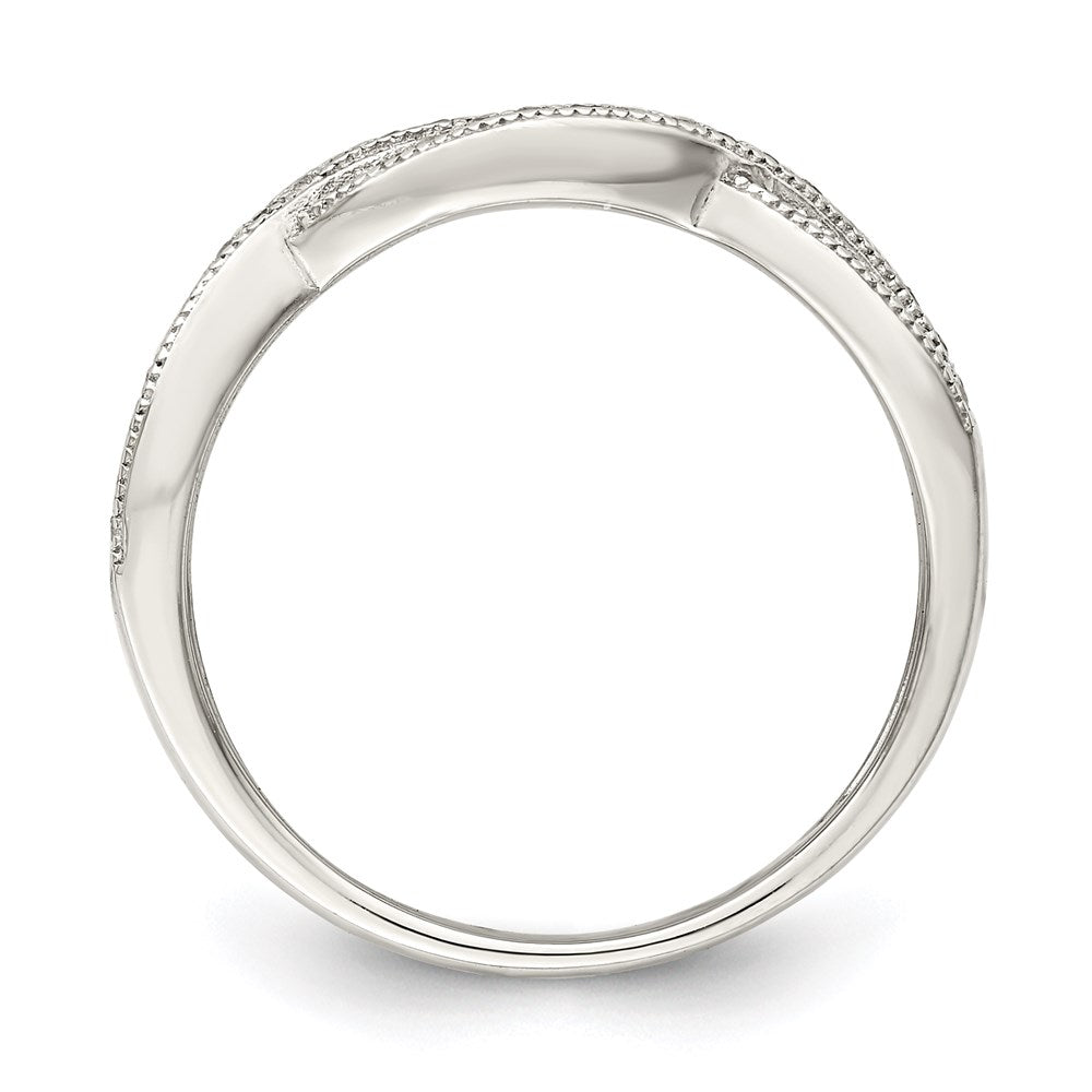 Sterlingsilber Rhodiniert Zirkonia Ring