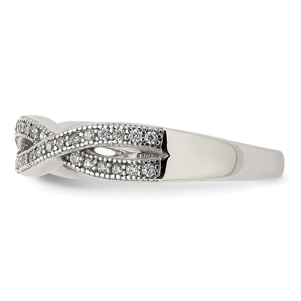 Sterlingsilber Rhodiniert Zirkonia Ring