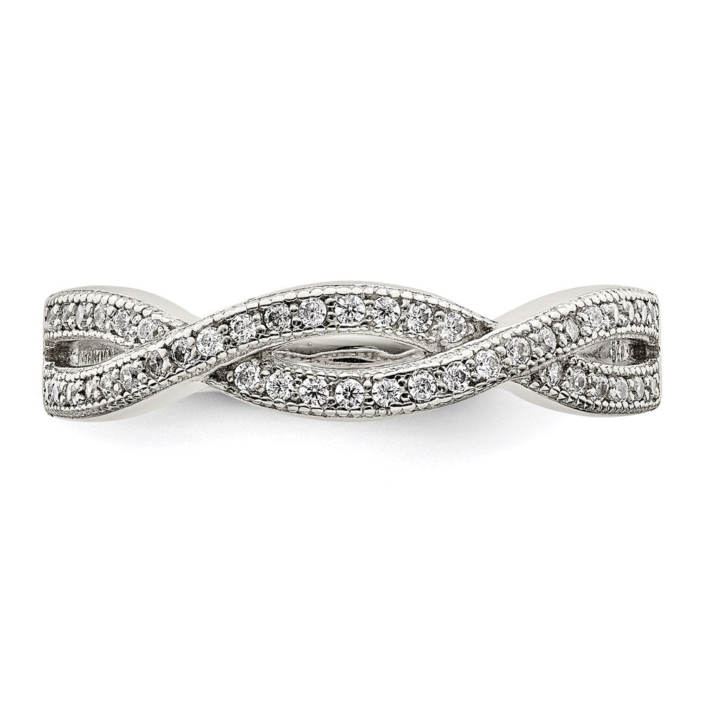 Sterlingsilber Rhodiniert Zirkonia Ring