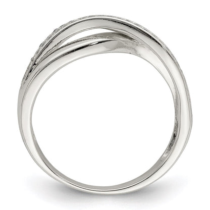 Sterlingsilber und Zirkonia Ring (size 6 Nur)