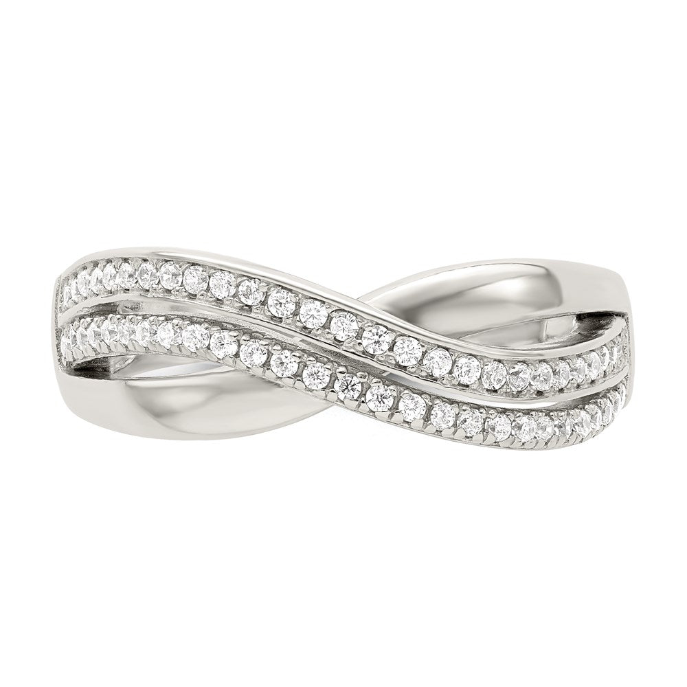 Sterlingsilber und Zirkonia Ring (size 6 Nur)