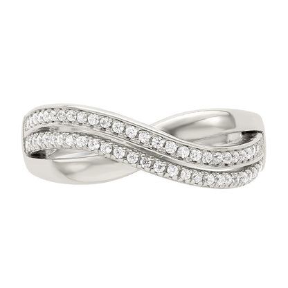 Sterlingsilber und Zirkonia Ring (size 6 Nur)