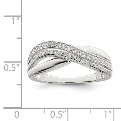 Sterlingsilber und Zirkonia Ring (size 6 Nur)