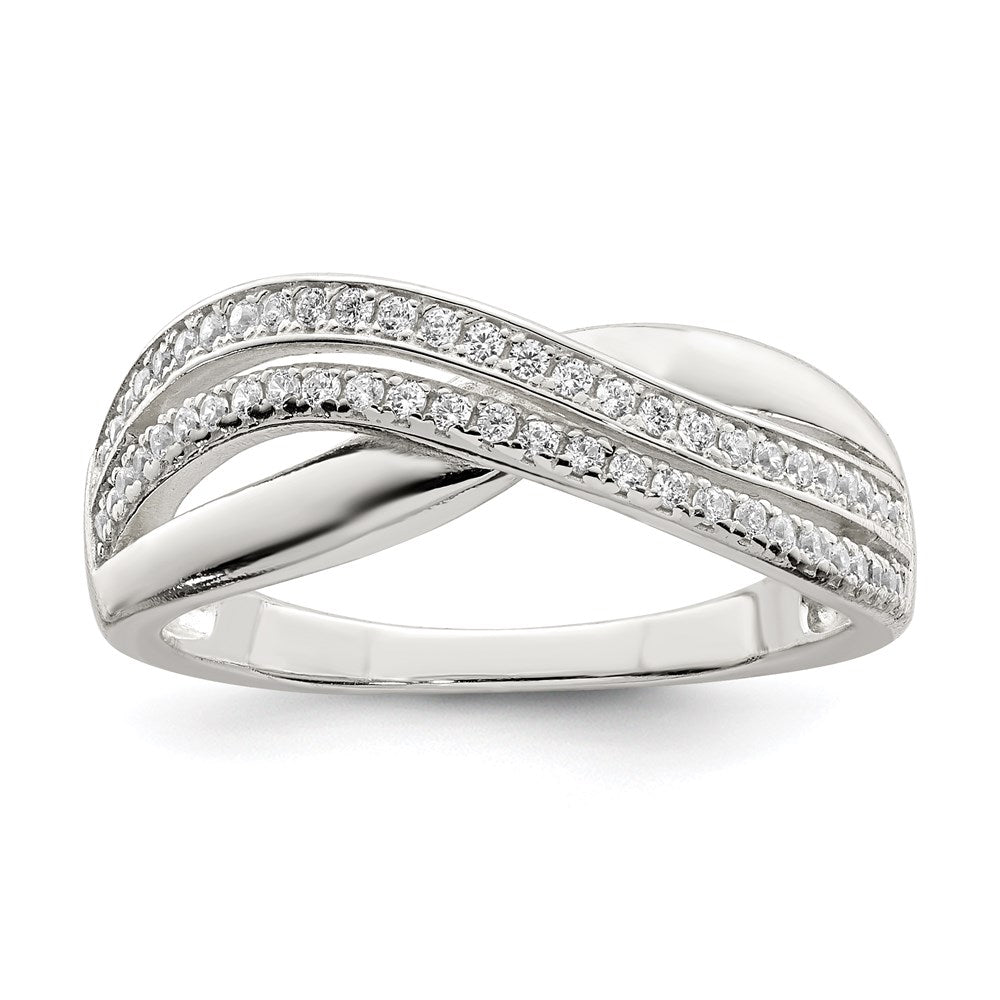 Sterlingsilber und Zirkonia Ring (size 6 Nur)