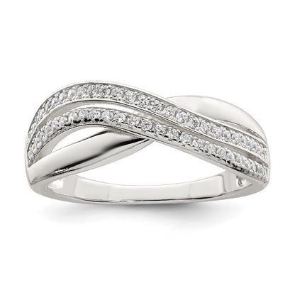Sterlingsilber und Zirkonia Ring (size 6 Nur)