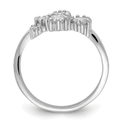 Sterlingsilber Rhodiniert mit Zirkonia Ring