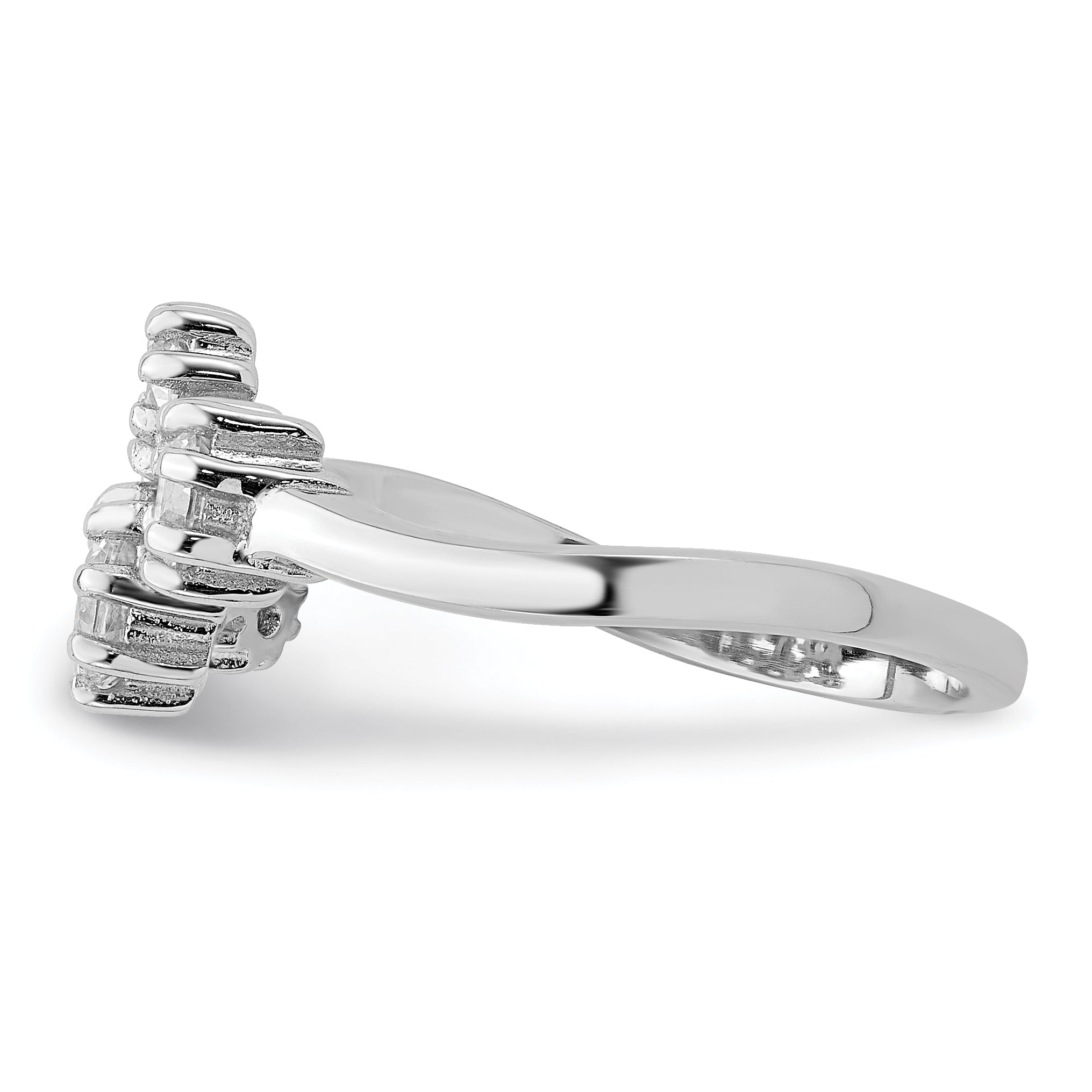 Sterlingsilber Rhodiniert mit Zirkonia Ring
