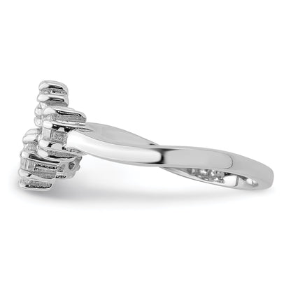 Sterlingsilber Rhodiniert mit Zirkonia Ring