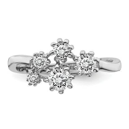 Sterlingsilber Rhodiniert mit Zirkonia Ring
