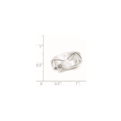 Sterlingsilber Poliert Zirkonia Ring