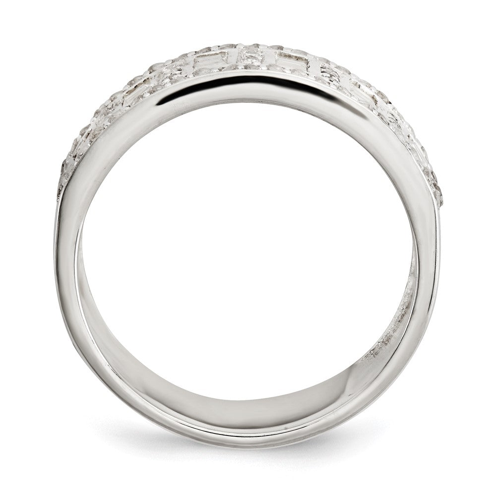 Sterlingsilber Zirkonia Baguettes/rounds Ring