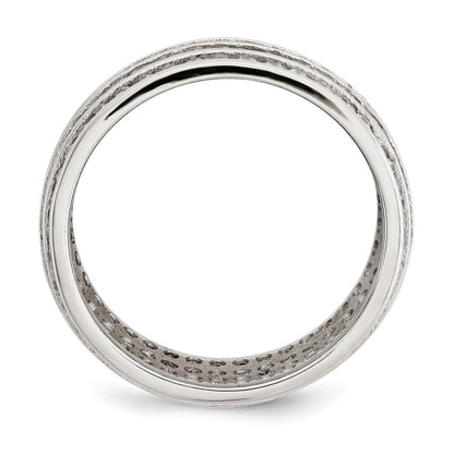 Sterlingsilber Rhodiniert 5 Reihe Memoire Ring