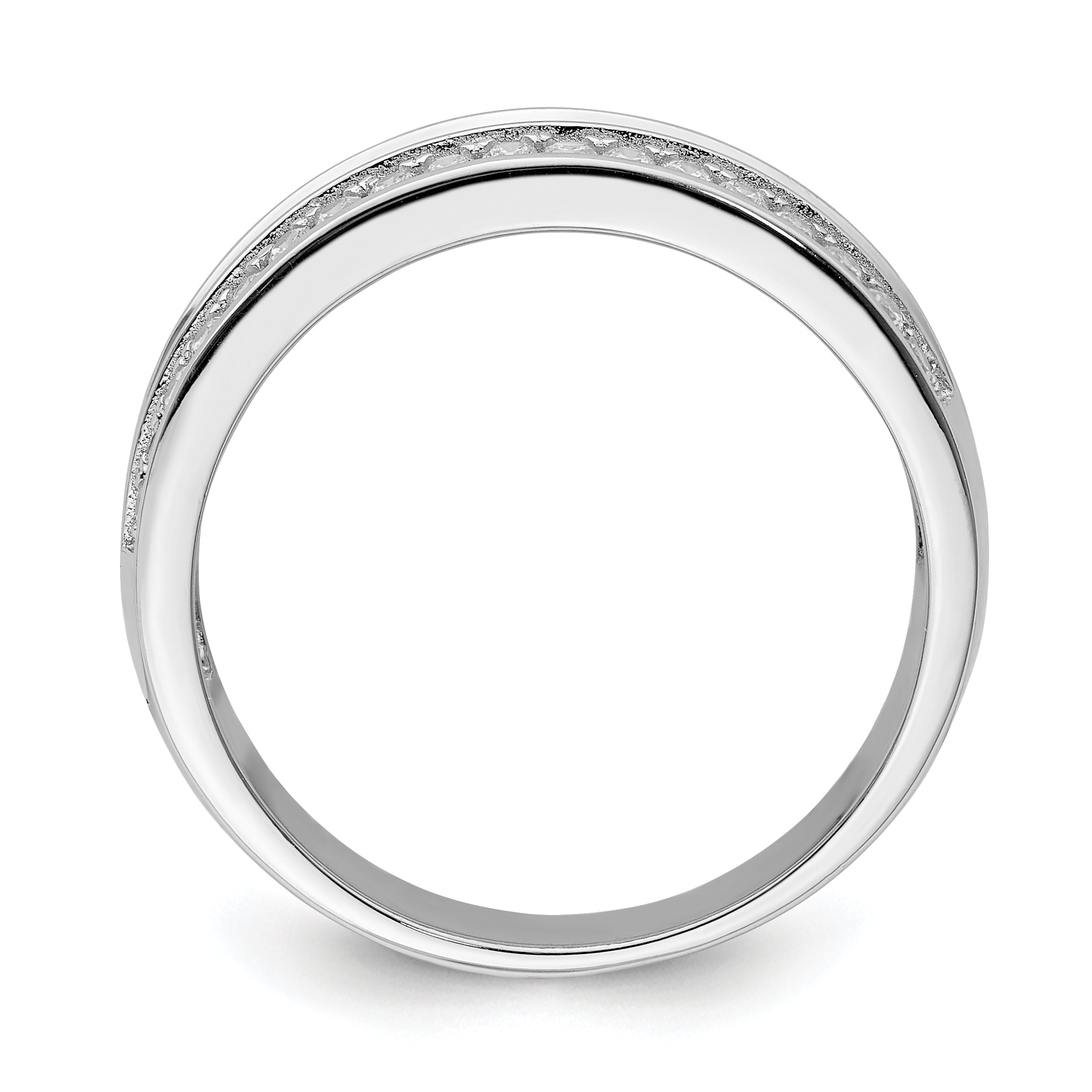 Sterlingsilber Rhodiniert und Zirkonia Ring