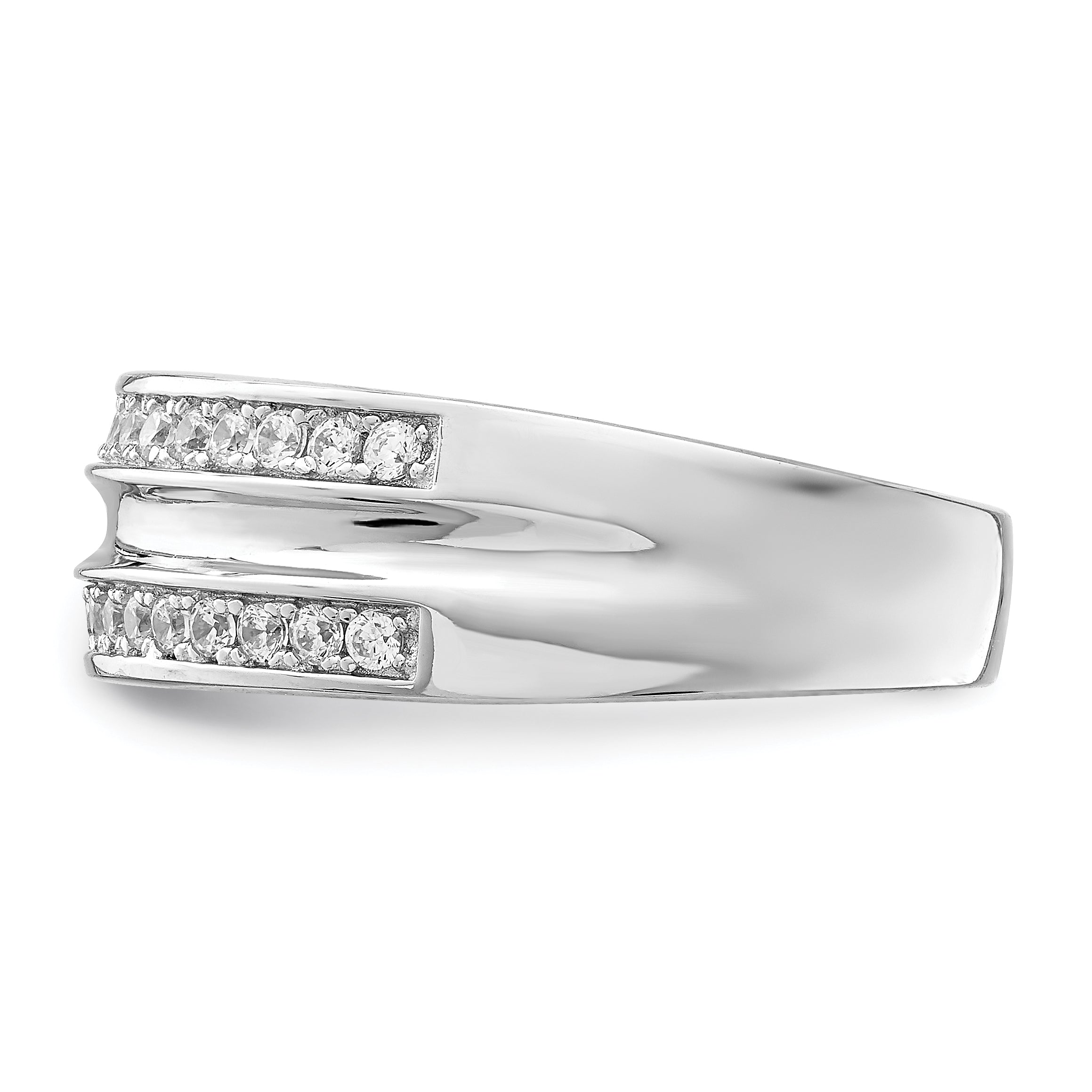 Sterlingsilber Rhodiniert und Zirkonia Ring
