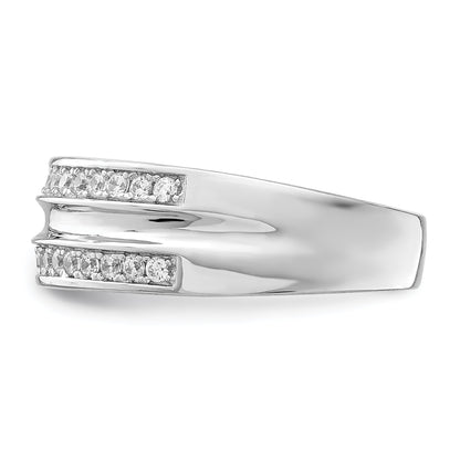 Sterlingsilber Rhodiniert und Zirkonia Ring