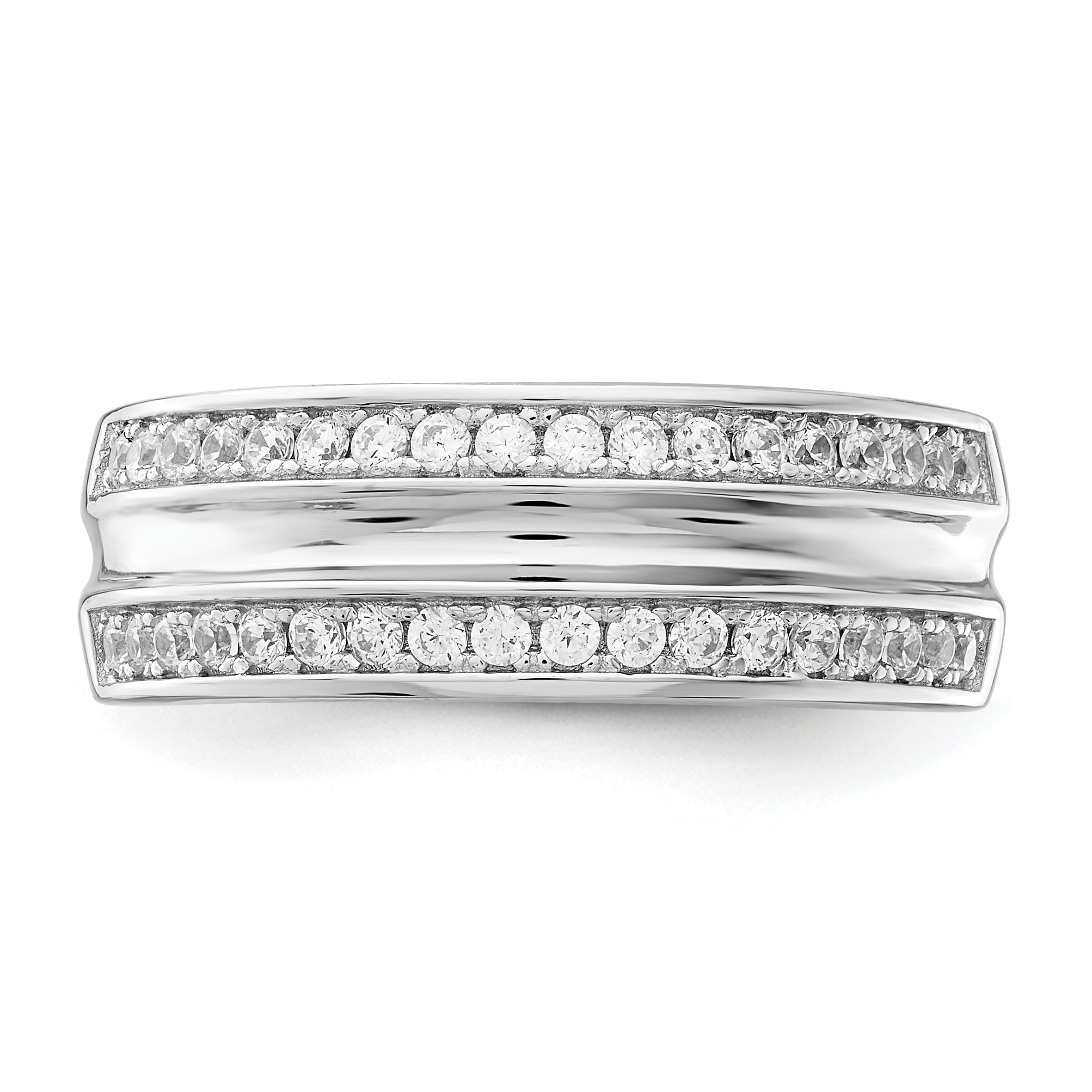 Sterlingsilber Rhodiniert und Zirkonia Ring