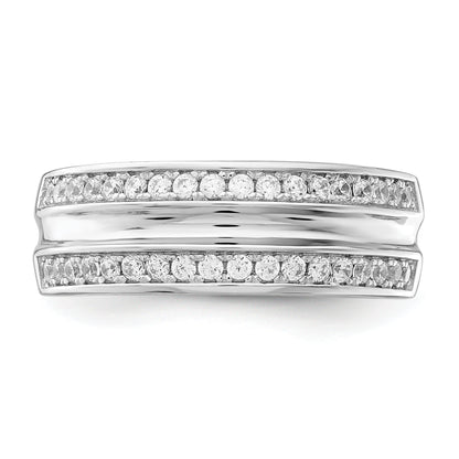 Sterlingsilber Rhodiniert und Zirkonia Ring