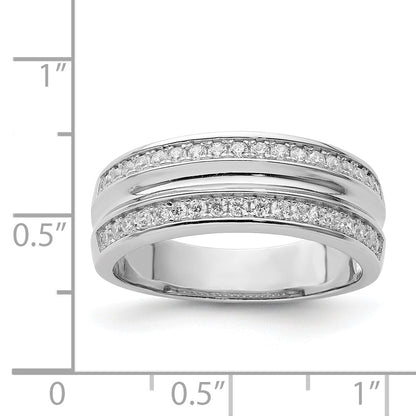 Sterlingsilber Rhodiniert und Zirkonia Ring