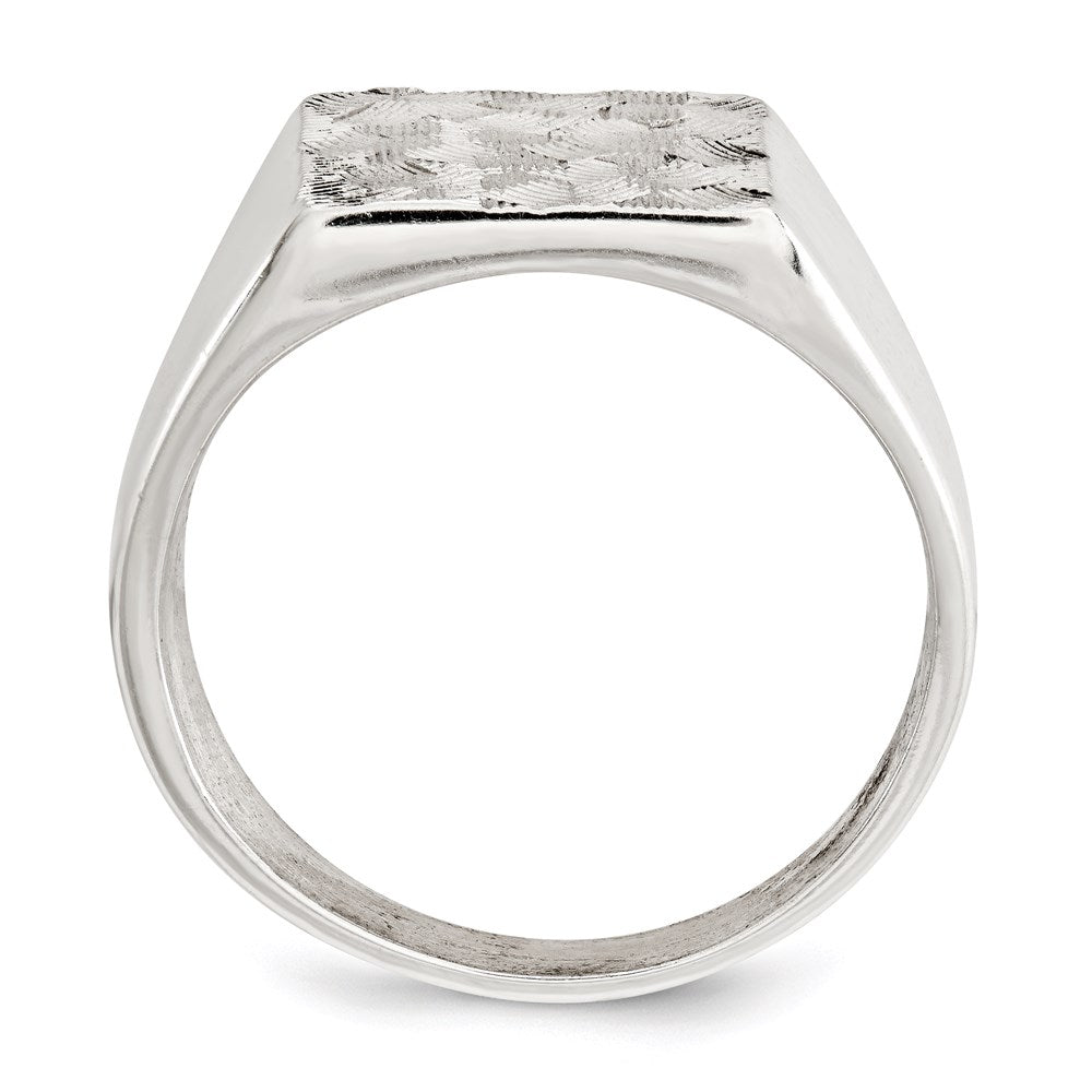 Sterlingsilber Poliert Strukturiert Ring