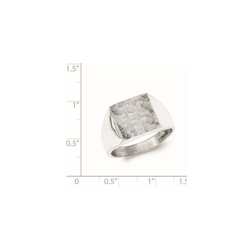 Sterlingsilber Poliert Strukturiert Ring