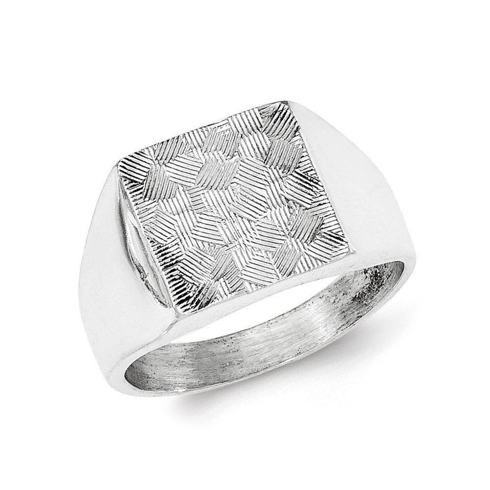 Sterlingsilber Poliert Strukturiert Ring
