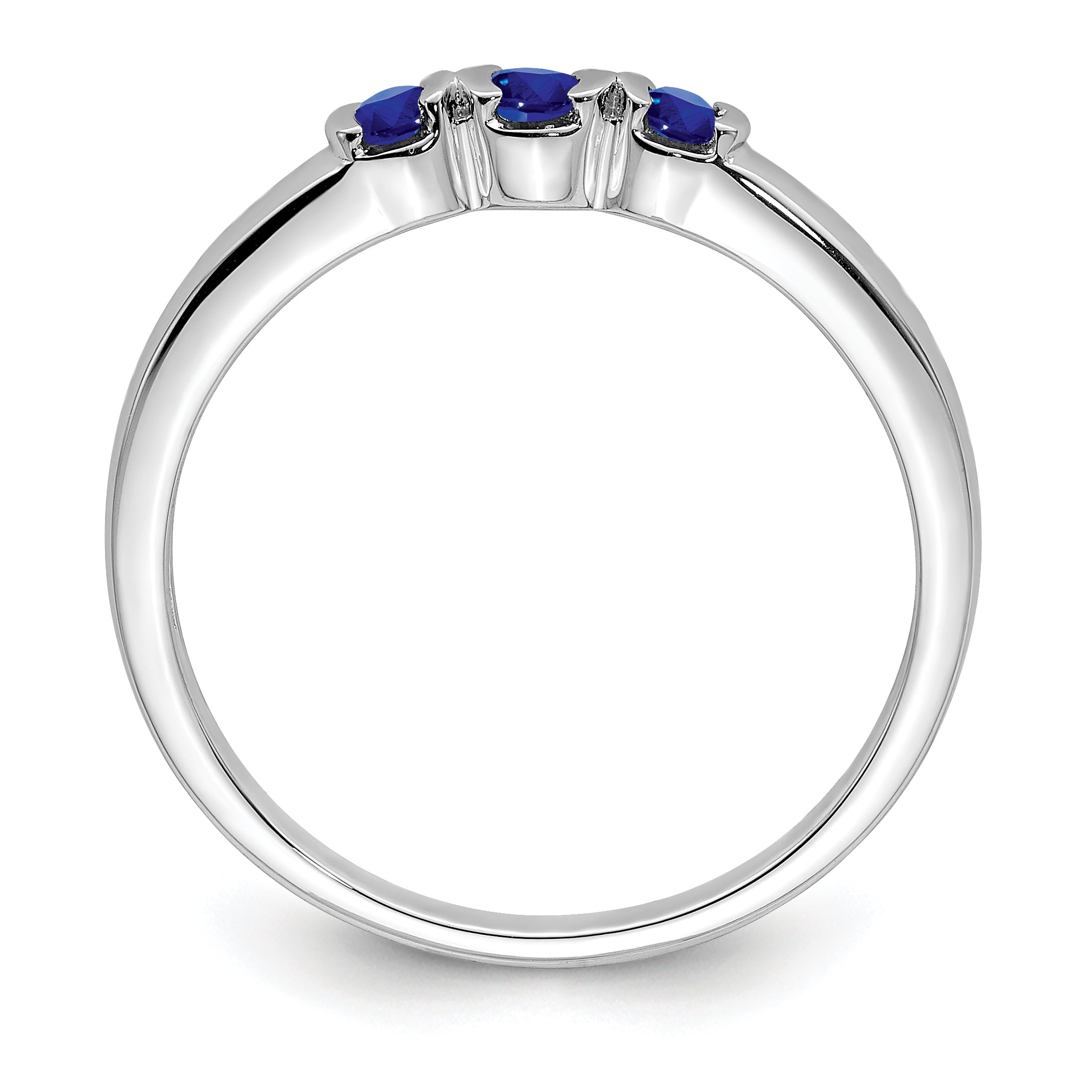 Sterlingsilber Rhodiniert Poliert Saphir Ring
