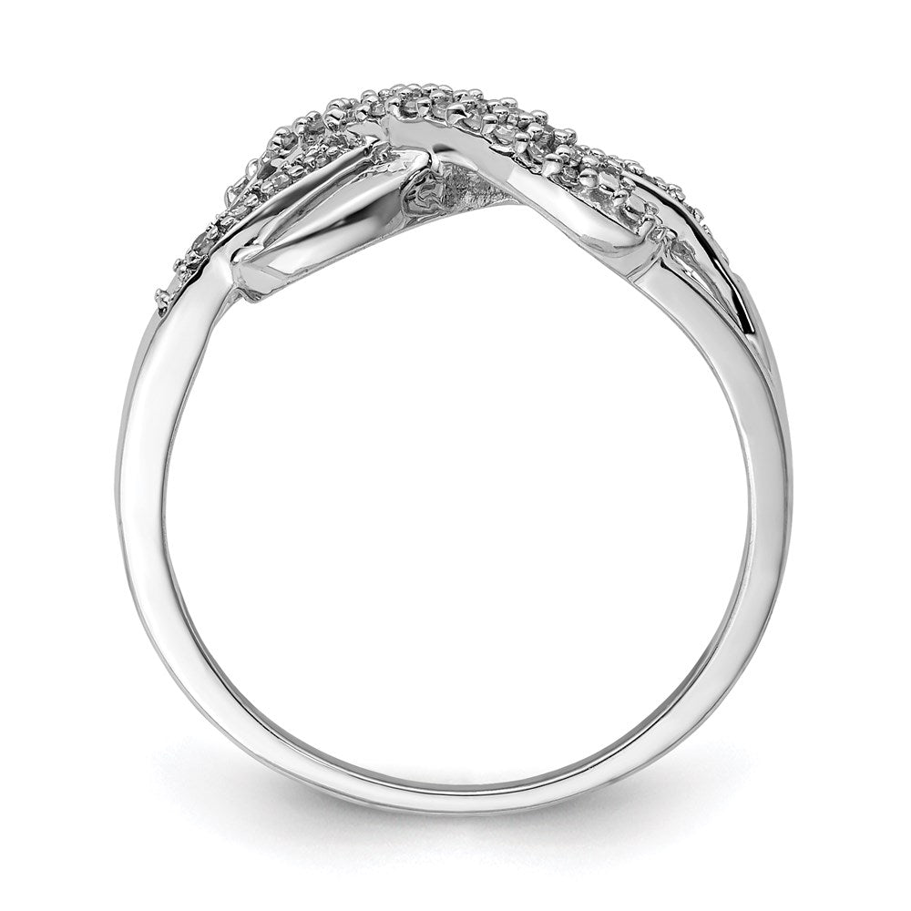 Sterlingsilber Rhodiniert Diamant Unendlichkeit Ring