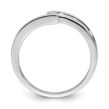 Sterlingsilber Rhodiniert Poliert Diamant Ring