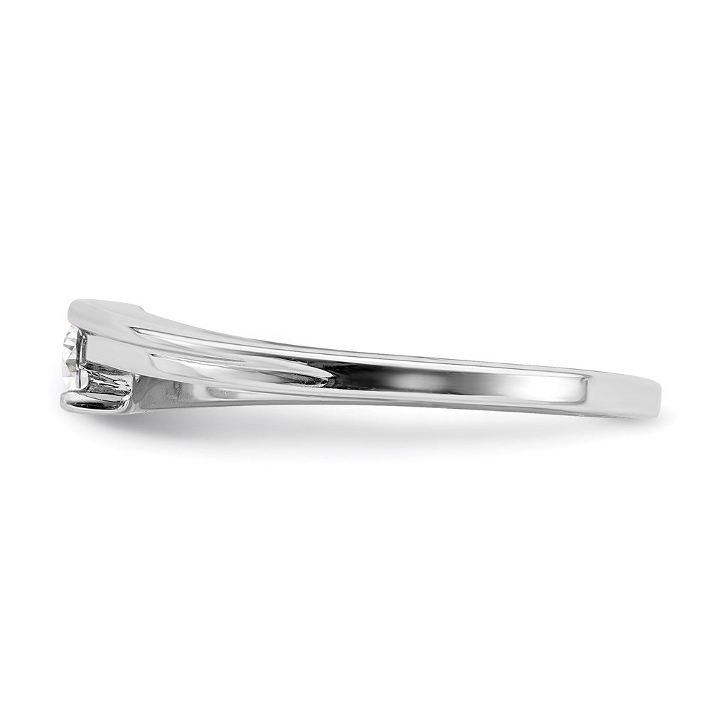 Sterlingsilber Rhodiniert Poliert Diamant Ring