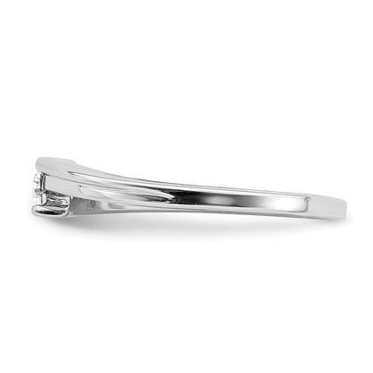 Sterlingsilber Rhodiniert Poliert Diamant Ring
