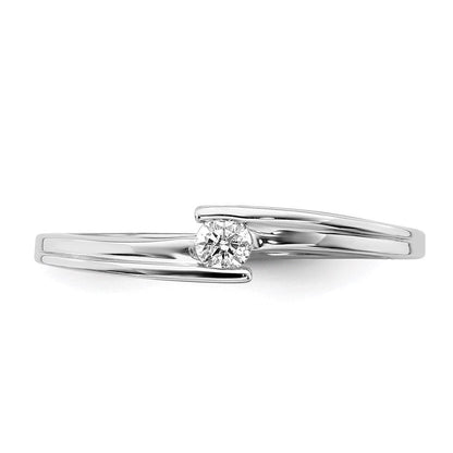 Sterlingsilber Rhodiniert Poliert Diamant Ring