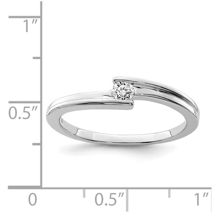 Sterlingsilber Rhodiniert Poliert Diamant Ring
