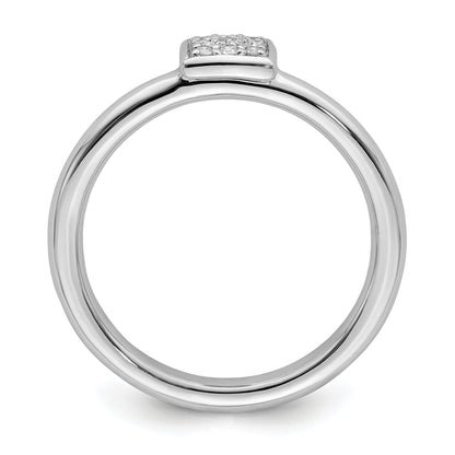 Sterlingsilber Rhodiniert Diamant Ring