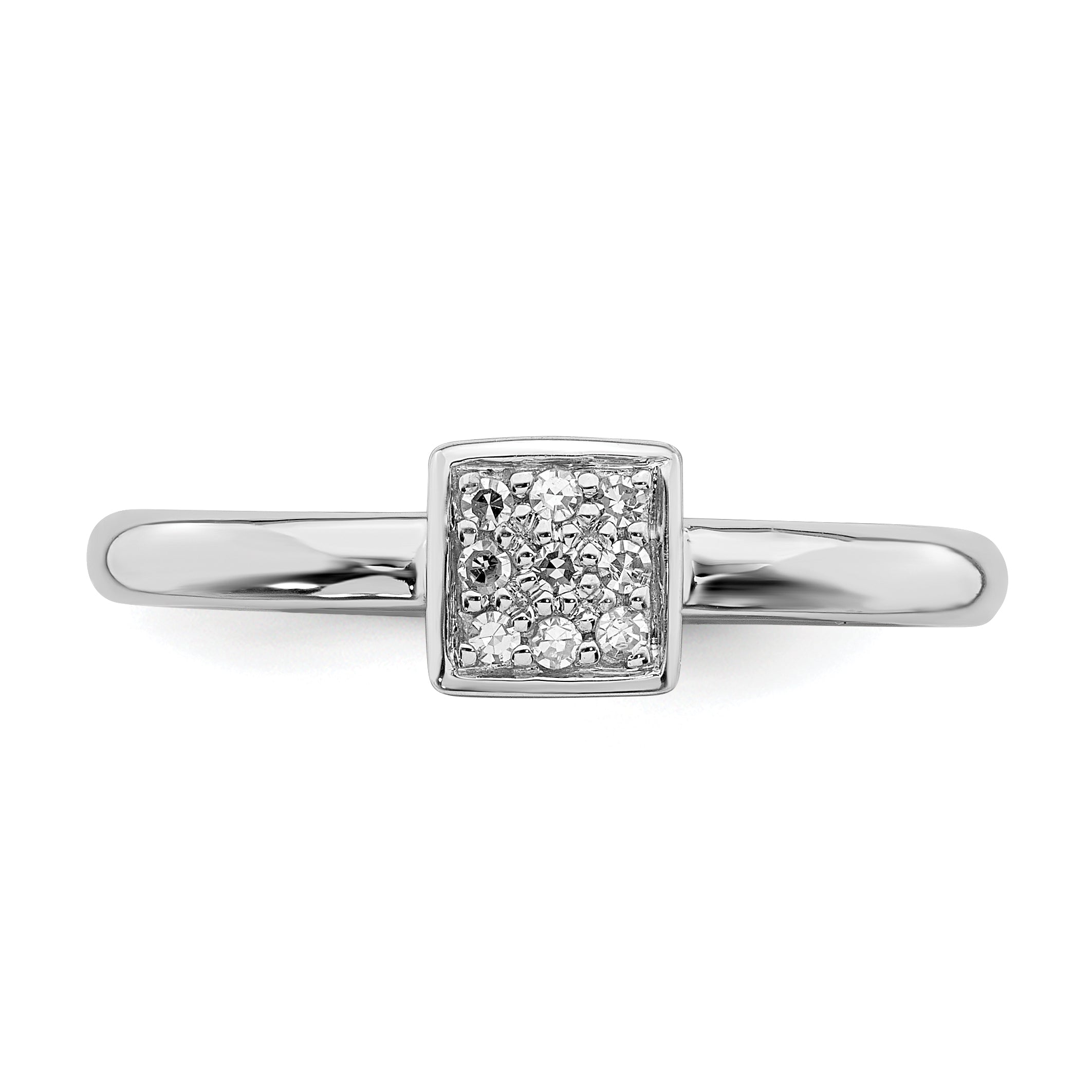 Sterlingsilber Rhodiniert Diamant Ring