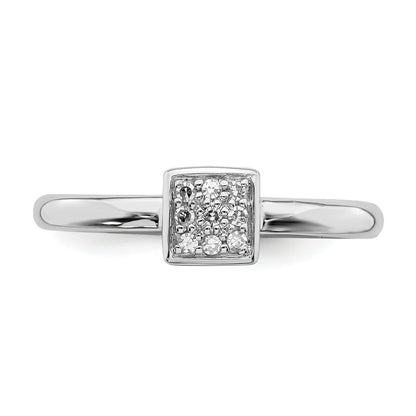 Sterlingsilber Rhodiniert Diamant Ring
