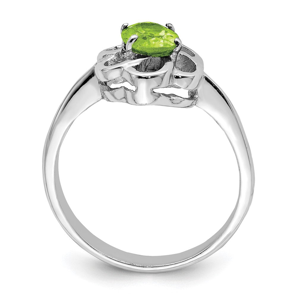 Sterlingsilber Rhodium Peridot Ring