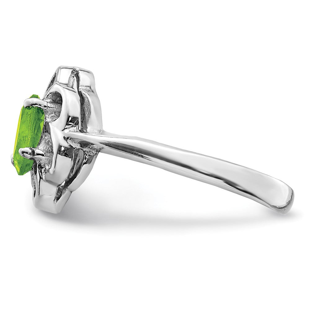 Sterlingsilber Rhodium Peridot Ring